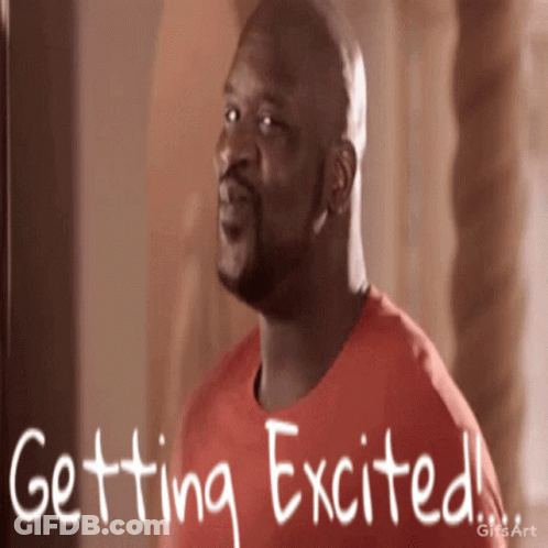 Man In Red Shirt Saying Getting Excited GIF