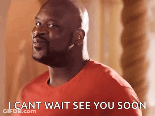 Man In Red Shirt Saying I Cant Wait See You Soon GIF