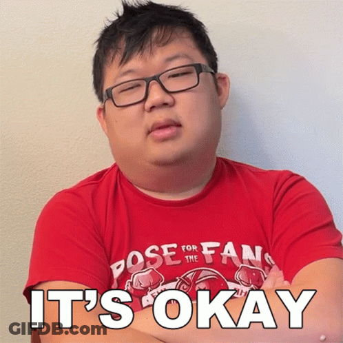 Man In Red Shirt Saying It's Okay GIF