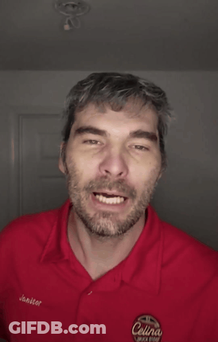 Man In Red Shirt Saying Junior GIF