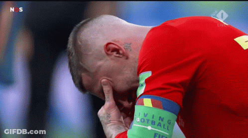 Man In Red Shirt Saying Living GIF