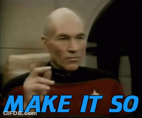 Man In Red Shirt Saying Make It So GIF