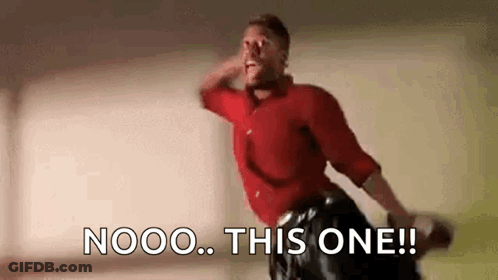 Man In Red Shirt Saying Nooo GIF