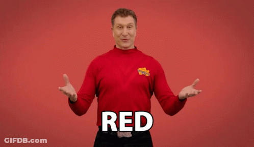 Man In Red Shirt Saying Red GIF