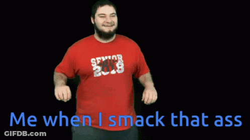 Man In Red Shirt Saying Senior 2018 GIF