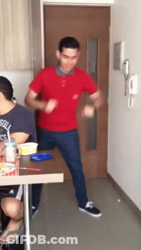 Man In Red Shirt Saying Style GIF