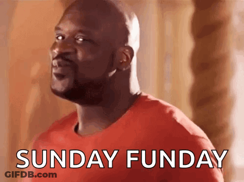 Man In Red Shirt Saying Sunday Funday GIF