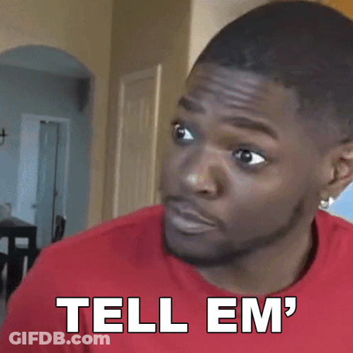 Man In Red Shirt Saying Tell Em GIF