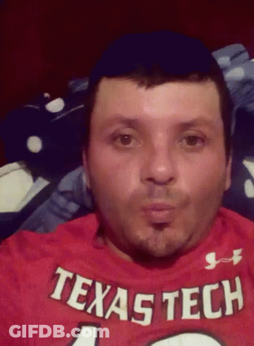 Man In Red Shirt Saying Texas Tech GIF