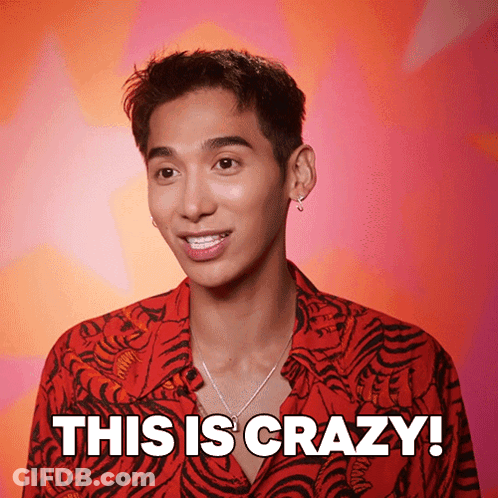 Man In Red Shirt Saying This Is Crazy GIF