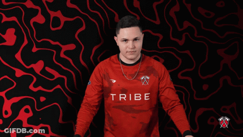 Man In Red Shirt Saying Tribe GIF