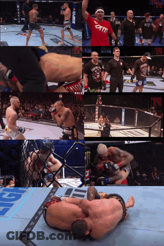 Man In Red Shirt Saying UFC Boxing Ring GIF