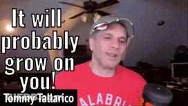 Man In Red Shirt Says It Will Probably Grow On You Tommy Tallarico GIF
