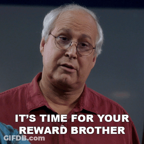 Man In Red Shirt Says Reward GIF