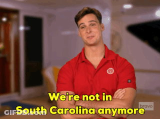 Man In Red Shirt Says We Are Not In South Carolina Anymore GIF