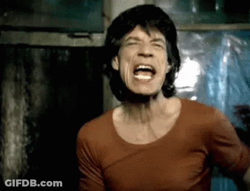 Man In Red Shirt Screaming Mouth Open GIF