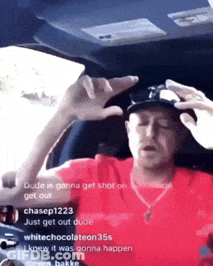 Man In Red Shirt Sleeping In Driver Seat GIF