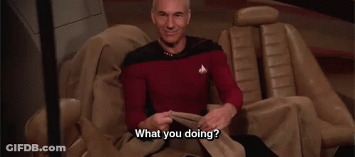 Man In Red Shirt Smiling Saying What GIF