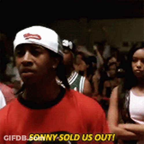 Man In Red Shirt Sonny Sold Us Out GIF