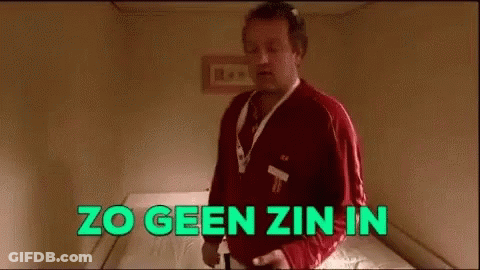 Man In Red Shirt Standing In Front Of Bed Zo Geen Zin In GIF