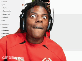 Man In Red Shirt Surprised With Headphones GIF