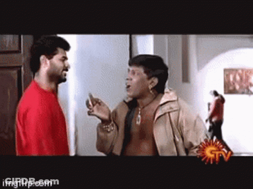 Man In Red Shirt Talking GIF