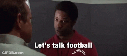 Man In Red Shirt Talking Let's Talk Football GIF