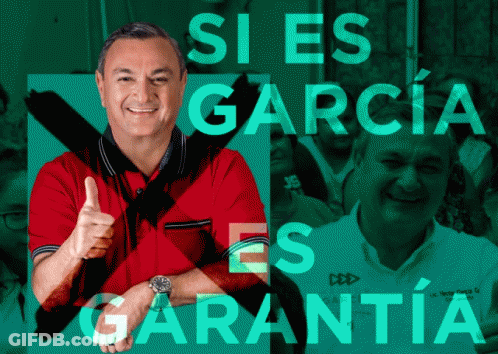 Man In Red Shirt Thumbs Up Si Es Garcia Es Garantia GIF