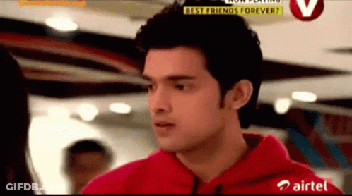 Man In Red Shirt With Airtel GIF
