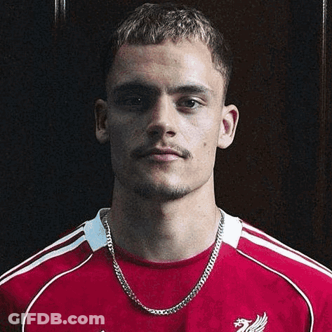 Man In Red Shirt With Cat Behind Him GIF