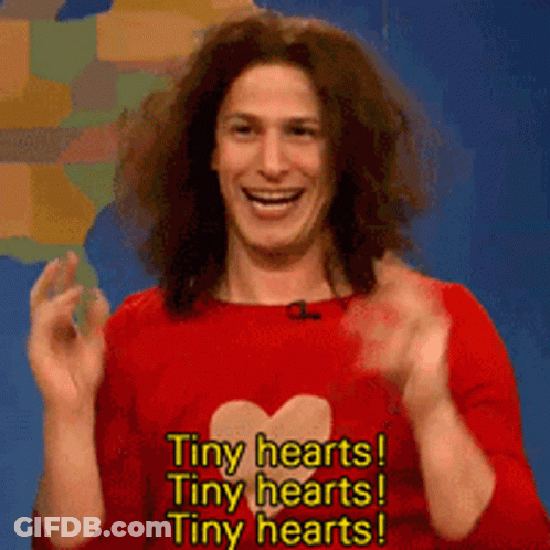 Man In Red Shirt With Heart Says Tiny Hearts Tiny Hearts Tiny Hearts GIF