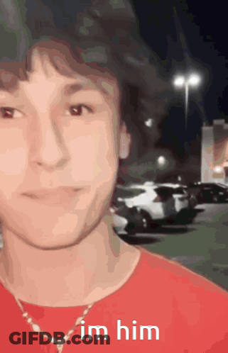 Man In Red Shirt With Im Him GIF
