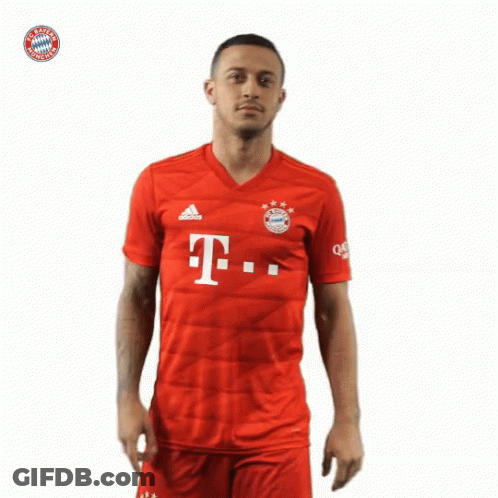 Man In Red Shirt With Letter T GIF