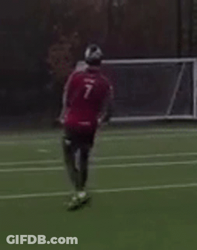Man In Red Shirt With Number 7 GIF