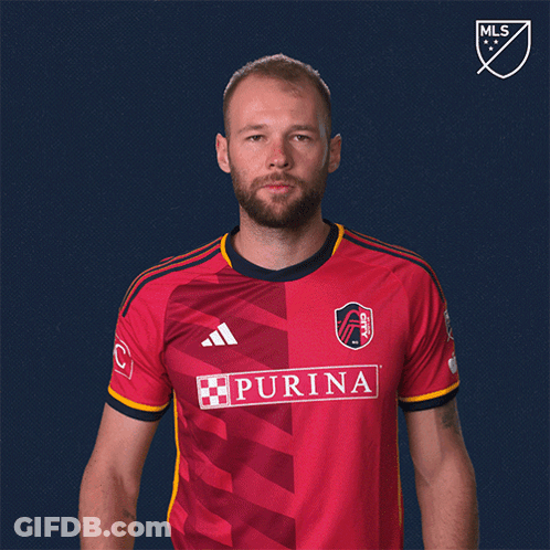 Man In Red Shirt With Purina GIF