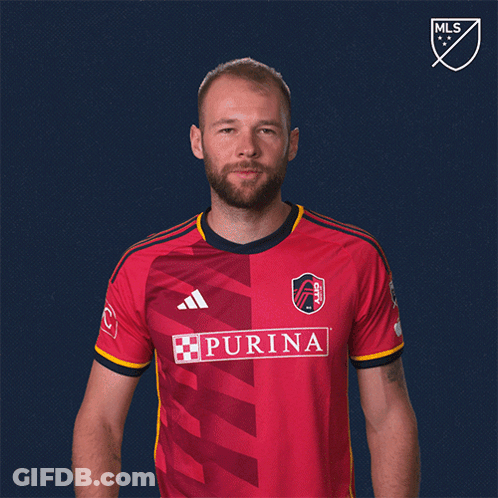 Man In Red Shirt With Purina GIF