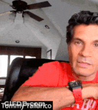 Man In Red Shirt With Tommy Tallarico GIF