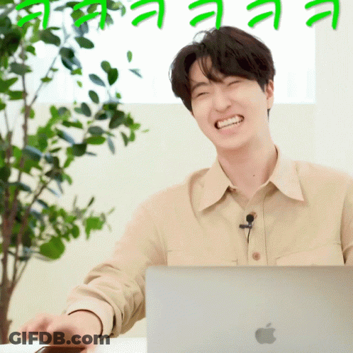 Man In Red Shirt With Word Style GIF
