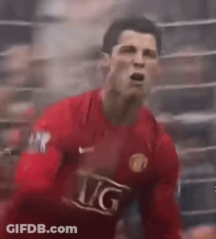 Man In Red Soccer Jersey With Letter G Screaming GIF