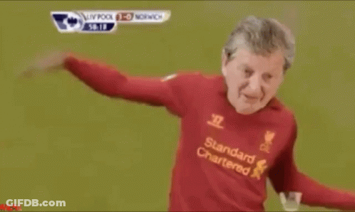 Man In Red Standard Chartered Jersey Dancing GIF