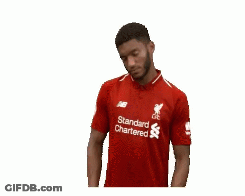 Man In Red Standard Chartered Shirt Arms Crossed GIF