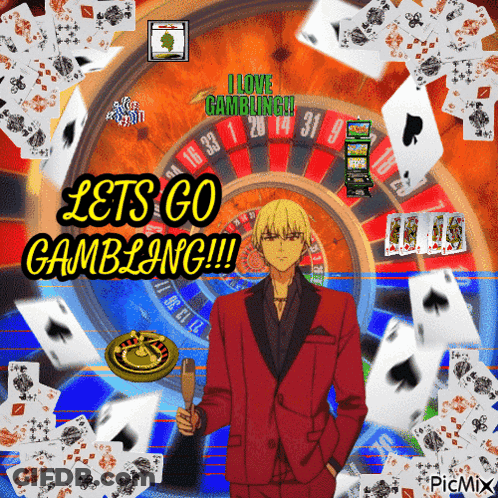 Man In Red Suit At Roulette GIF