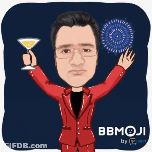 Man In Red Suit Holding Martini Glass GIF