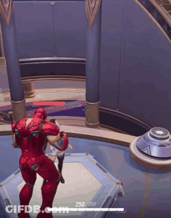 Man In Red Suit In Video Game 250/250 GIF