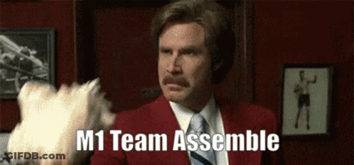 Man In Red Suit M1 Team Assemble GIF