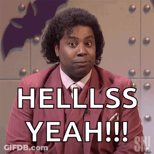 Man In Red Suit Saying Hell Yeah GIF