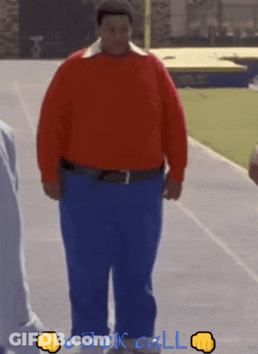 Man In Red Sweater And Blue Pants With Click Call GIF