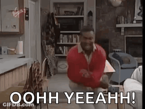 Man In Red Sweater Dancing Oohh Yeeahh GIF