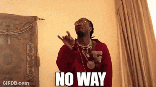 Man In Red Sweater Saying No Way GIF