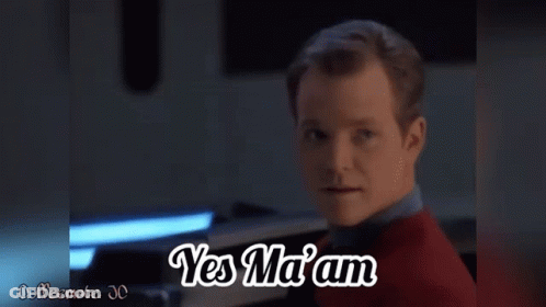 Man In Red Sweater Saying Yes Ma'am GIF